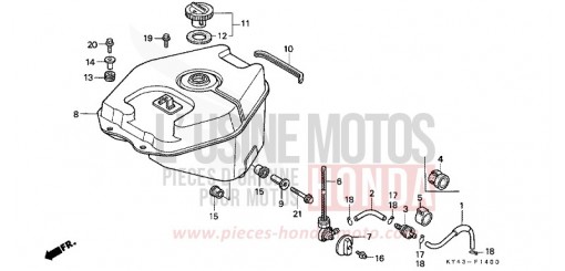 RESERVOIR A CARBURANT NSR125RN de 1992